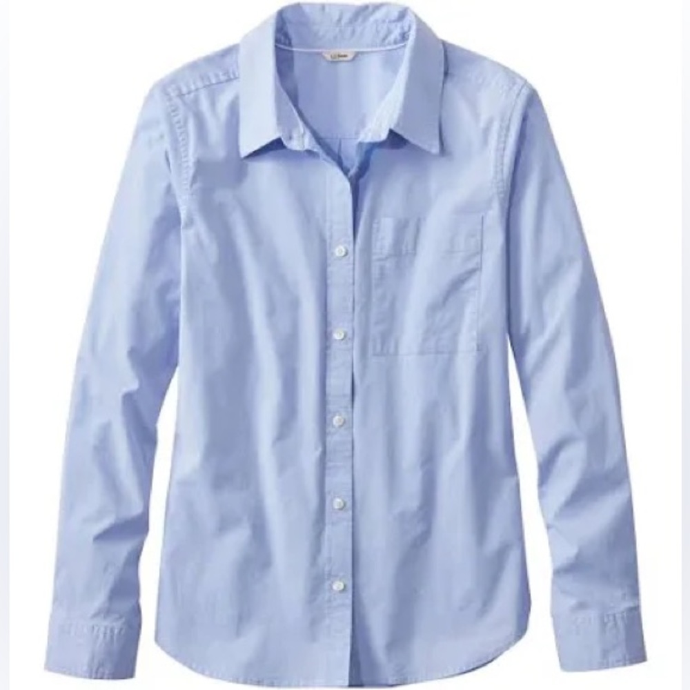 L.L. Bean Essential Cotton Poplin Shirt, Long Sleeve